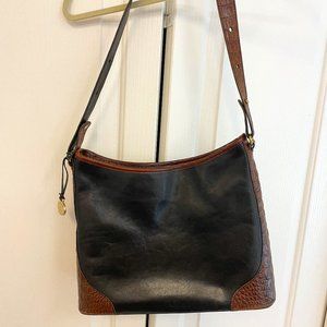 Brahmin Black & Pecan brown Shoulder bag